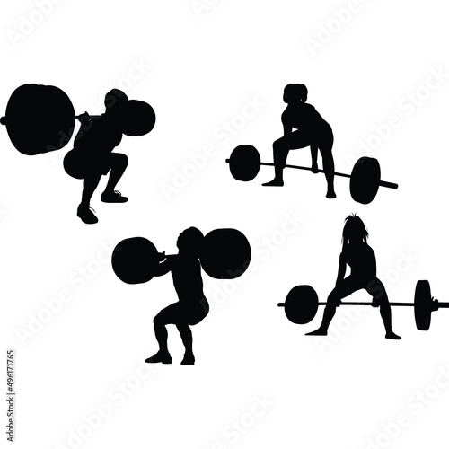 Powerlifting Silhouette Vector