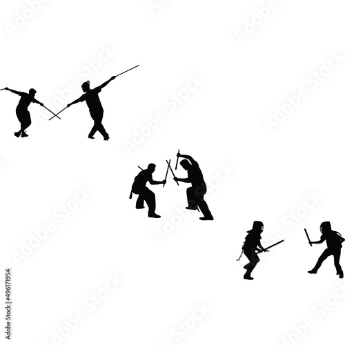 Arnis Silhouette Vector