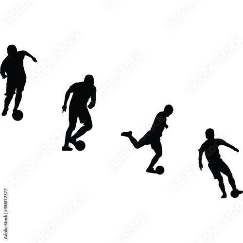 Paralympic Football Silhouette Vector