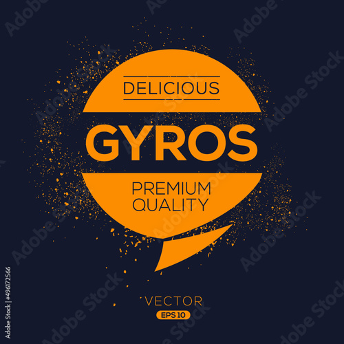 Creative (Gyros) logo, Gyros sticker, vector illustration.