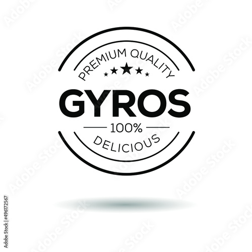Creative (Gyros) logo, Gyros sticker, vector illustration.