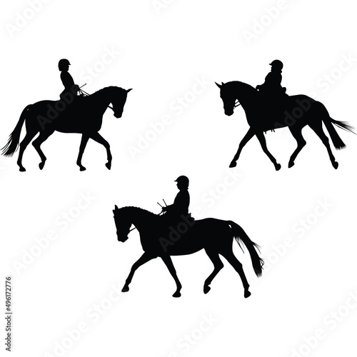Para Equestrian Silhouette Vector