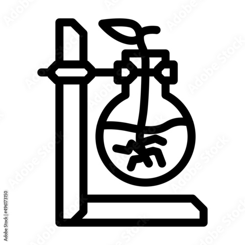 home hydroponics line icon vector. home hydroponics sign. isolated contour symbol black illustration