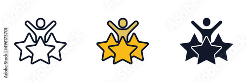 customer experience icon symbol template for graphic and web design collection logo vector illustration