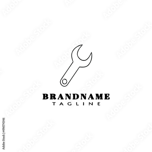 wrench logo icon design template vector illustration