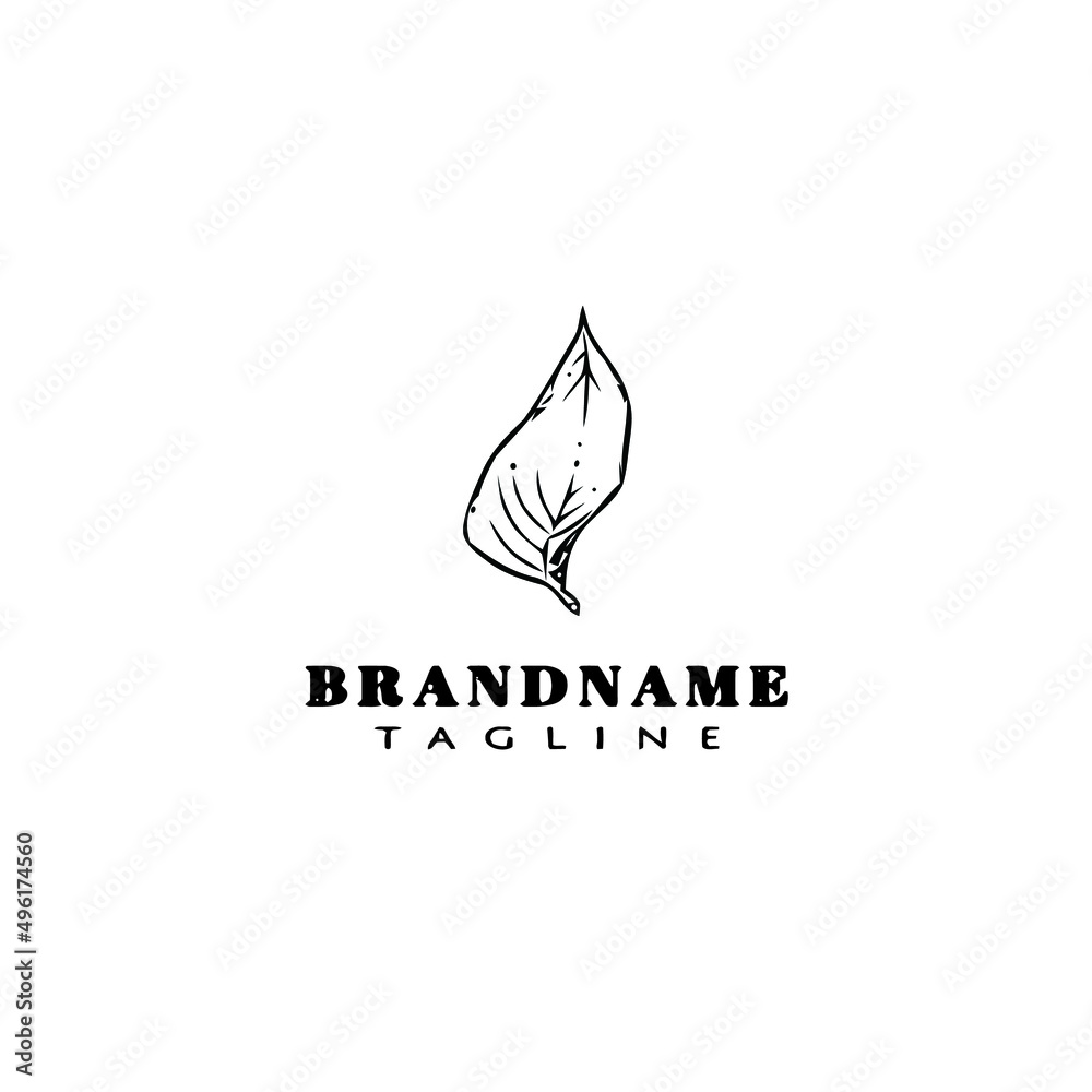 leaf logo cartoon icon design template black isolated vector illustration leaf logo cartoon icon design template black isolated vector illustration