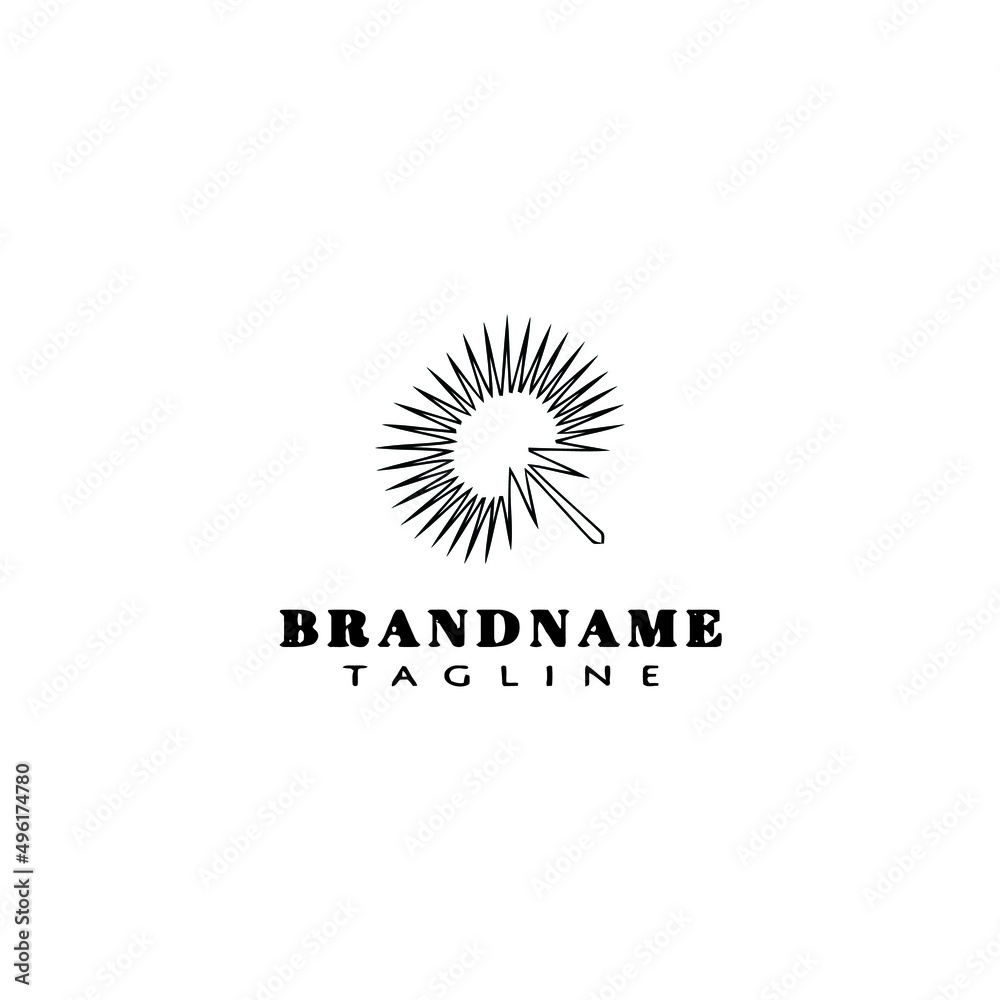 Fototapeta premium leaf logo cartoon icon design template black isolated vector illustration