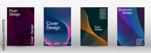 Artistic covers design. A set of modern abstract covers. Modern design template. Creative backgrounds from abstract lines to create a fashionable abstract cover, banner, poster, booklet.