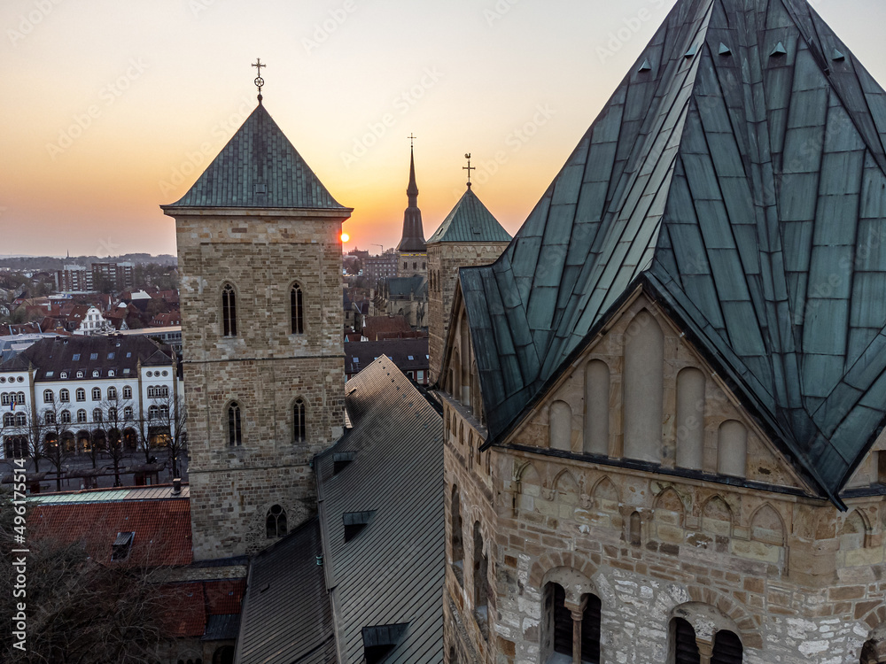 Fototapeta premium Osnabrü+ck von oben