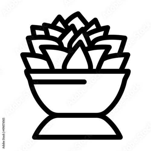 echeveria lola line icon vector. echeveria lola sign. isolated contour symbol black illustration