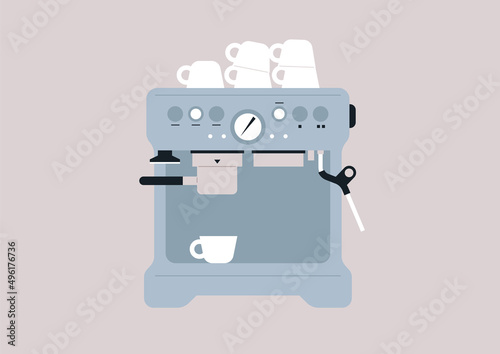 A professional coffee machine, modern lifestyle appliances