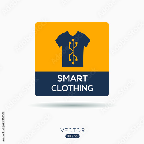 Creative (Smart clothing) Icon ,Vector sign