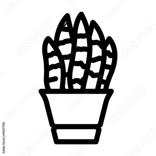 sansevieria trifasciata line icon vector. sansevieria trifasciata sign. isolated contour symbol black illustration