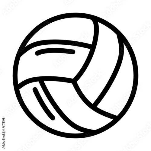 volleyball sport game ball line icon vector. volleyball sport game ball sign. isolated contour symbol black illustration