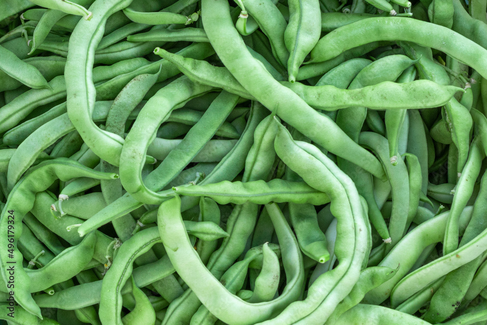 pile of green green beans pile of green green beans