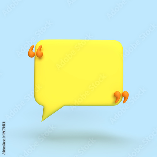 3D Chat Bubbles Minimal Concept of Social Media Messages 3D Illustrations