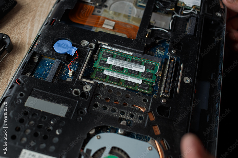 Fototapeta premium Details, closures of a laptop