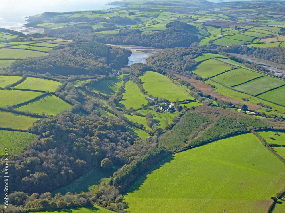 Coast and fields of South Devon	