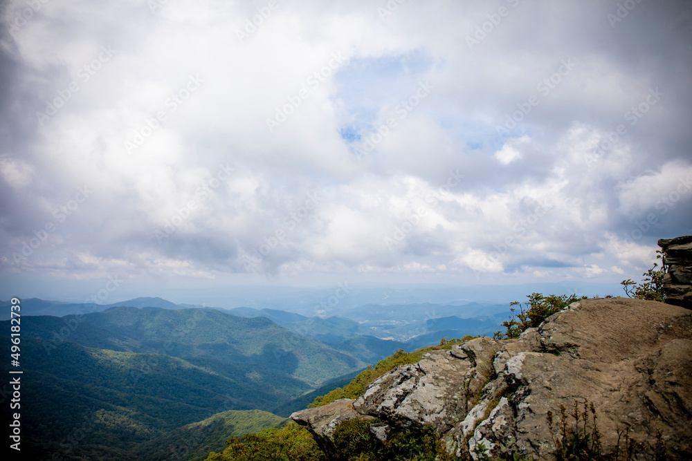 View from the Craggy Gardens Pinnacle Trail in the Western North Carolina Mountains