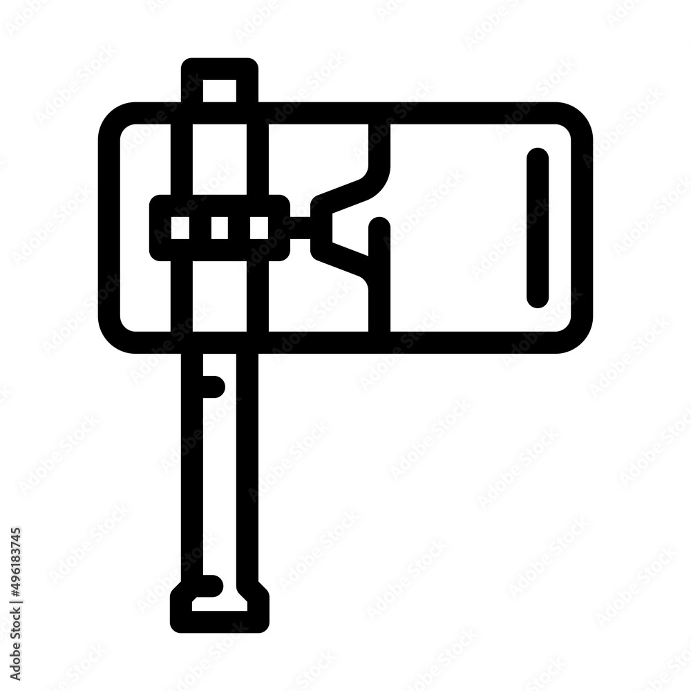 ratchet accessory line icon vector. ratchet accessory sign. isolated contour symbol black illustration ratchet accessory line icon vector. ratchet accessory sign. isolated contour symbol black illustration