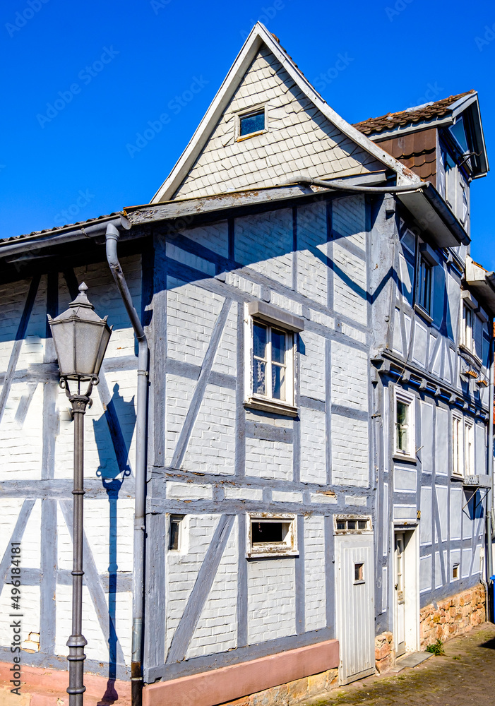 historic buildings at the old town of Rotenburg an der Fulda
