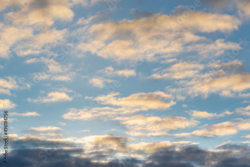 Fototapeta Naklejka Na Ścianę i Meble -  Morning clouds in early spring.