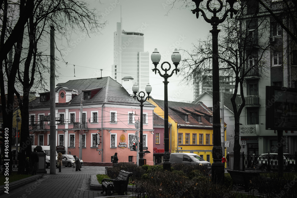 Fototapeta premium old street in the city