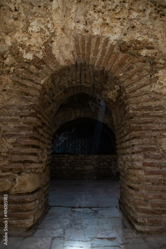 interior of old Turkish baths of Ronda in Malaga  Spain