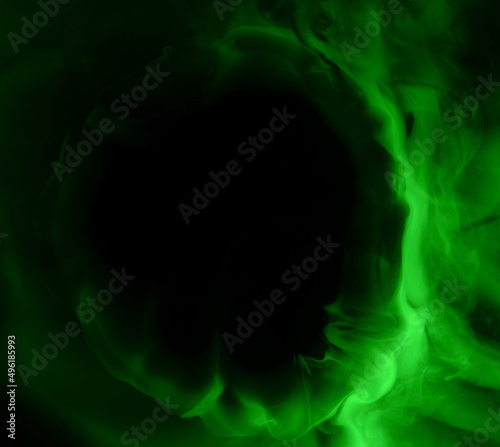 Abstract background from chaotic mixing smoke creating ring in the center