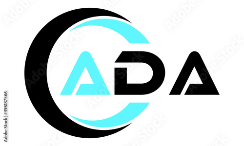 ADA swoosh logo design vector template | monogram logo | abstract logo | wordmark logo | lettermark logo | business logo | brand logo | flat logo.
