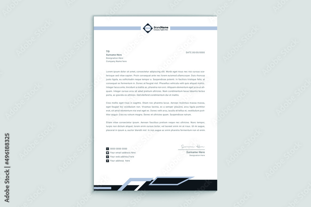 Creative & clean business style letterhead design Creative & clean business style letterhead design