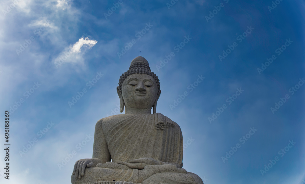 White Buddha statue at Phuket, Thailand.