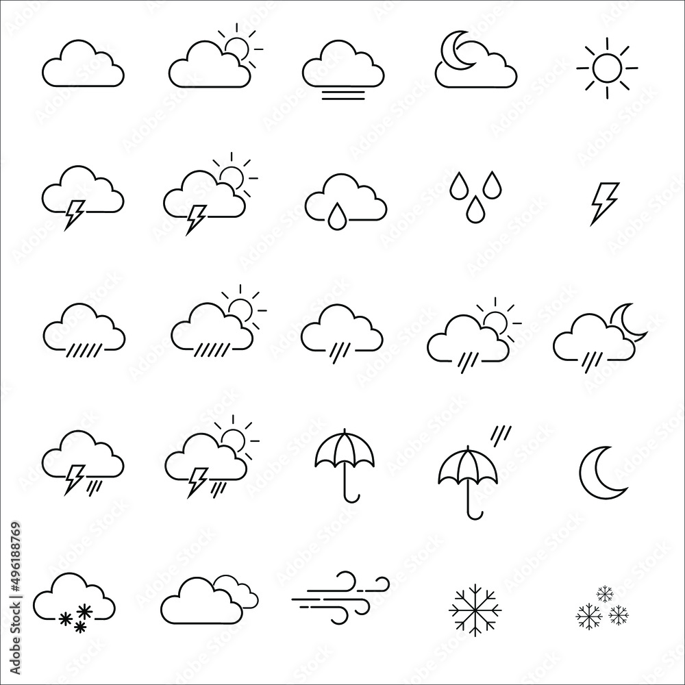 Obraz premium weather icons set