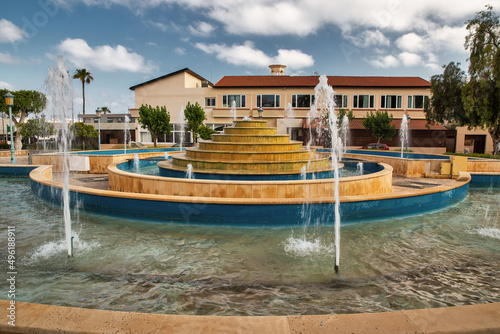 Fountain in Central Square of Ayia Napa, Cyprus.