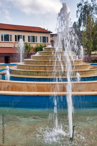 Fountain in Central Square of Ayia Napa, Cyprus.