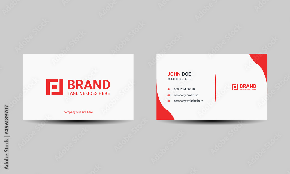 Unique Business card design template with modern Unique Business card design template with modern