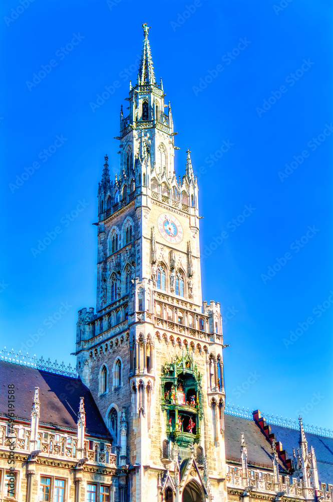 City Hall building in downtown Munich, Germany. City Hall building in downtown Munich, Germany.