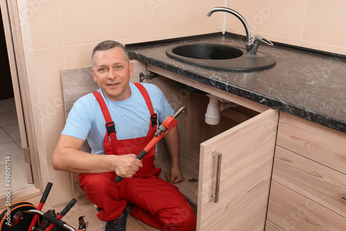 Professional plumber repair...