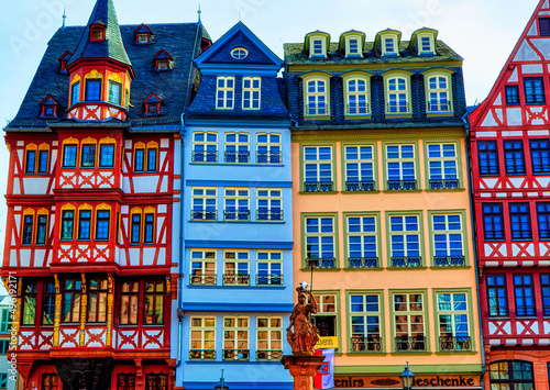 Traditional German city houses located in Old Town of Frankfurt am Main, Germany.  © Goran