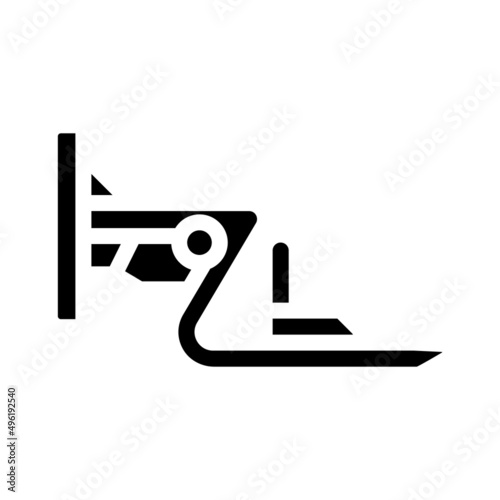 sled training equipment glyph icon vector. sled training equipment sign. isolated contour symbol black illustration