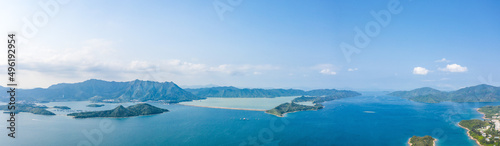 Panorama view of Plover Cover Reservoir, Hong Kong