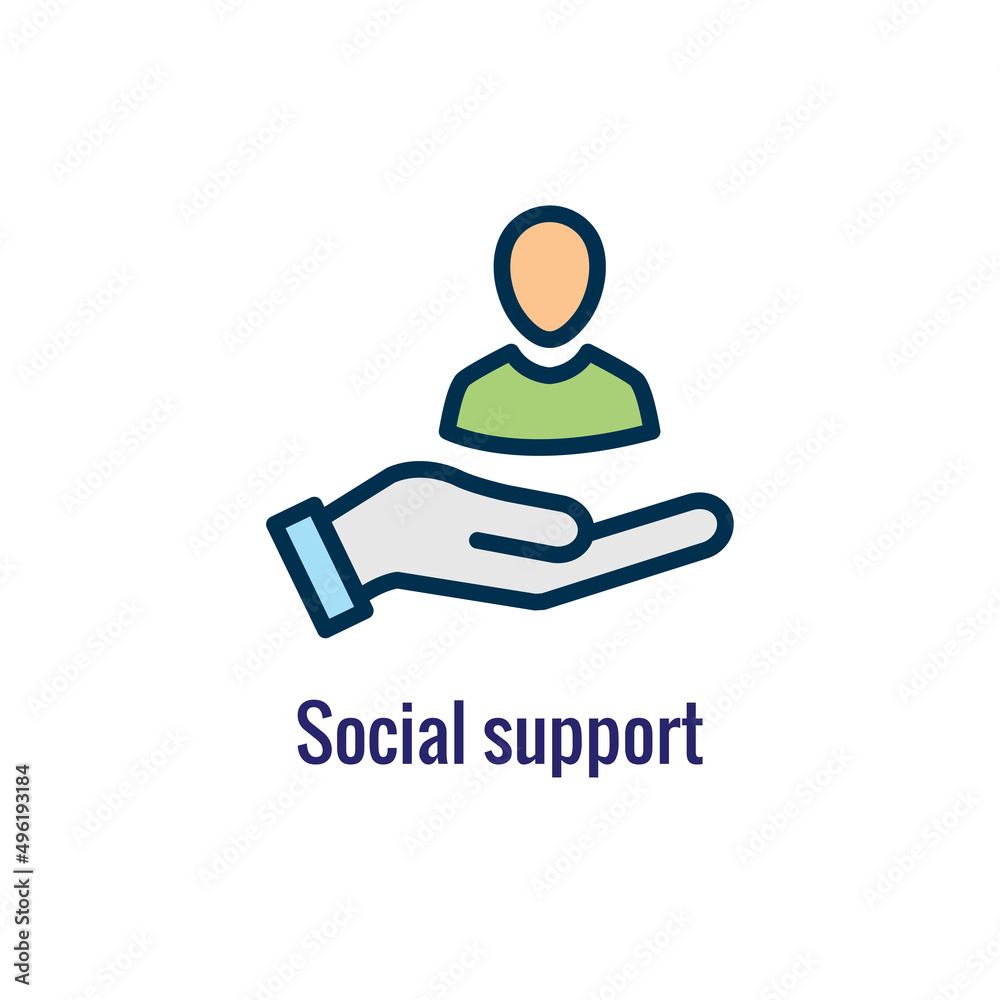 Social or Society  Icon showing image for social change and investment, ESG
