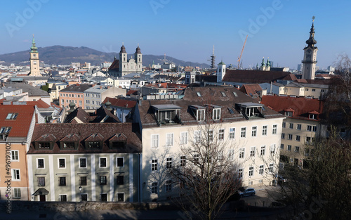 Blick auf Linz, View on Linz, Österreich, Austria