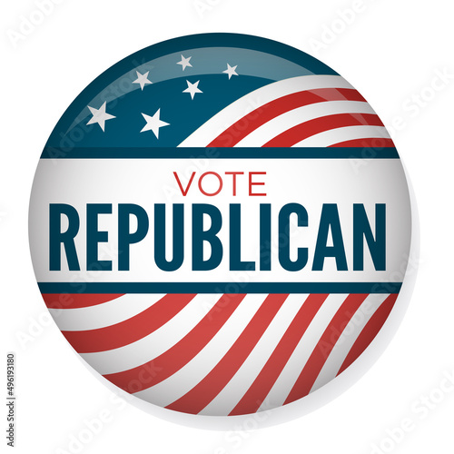 2022 Midterm Elections Design w Red White and Blue Vote Icon