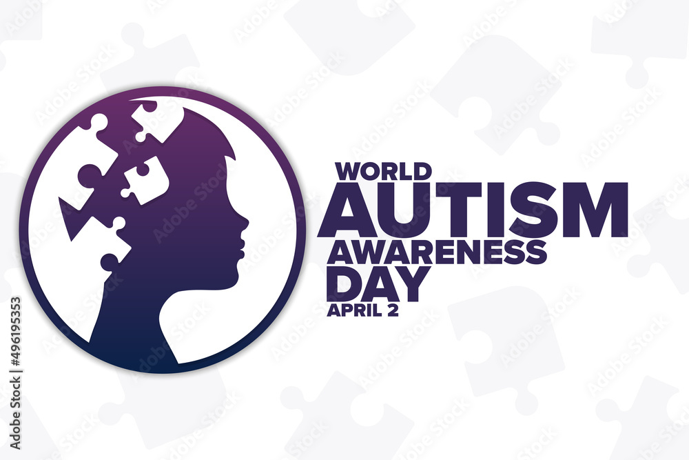 World Autism Awareness Day. April 2. Holiday concept. Template for background, banner, card, poster with text inscription. Vector EPS10 illustration. World Autism Awareness Day. April 2. Holiday concept. Template for background, banner, card, poster with text inscription. Vector EPS10 illustration.