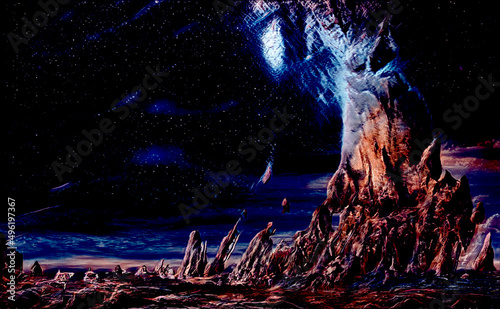 Backgrounds 3D illustration Alien planet Sci-fi Game  © Aleksander