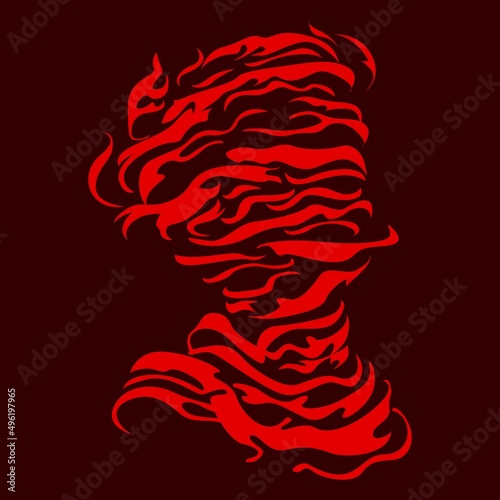 Vector illustration of invisible person in bandage