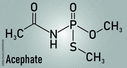 Acephate insecticide molecule. Skeletal formula.