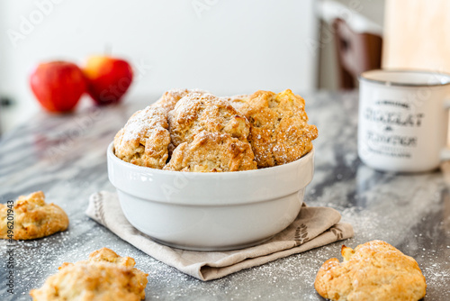 Soft apple cookies without butter and eggs.Vegan cookie