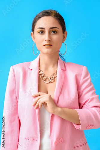 Attractive young woman with...